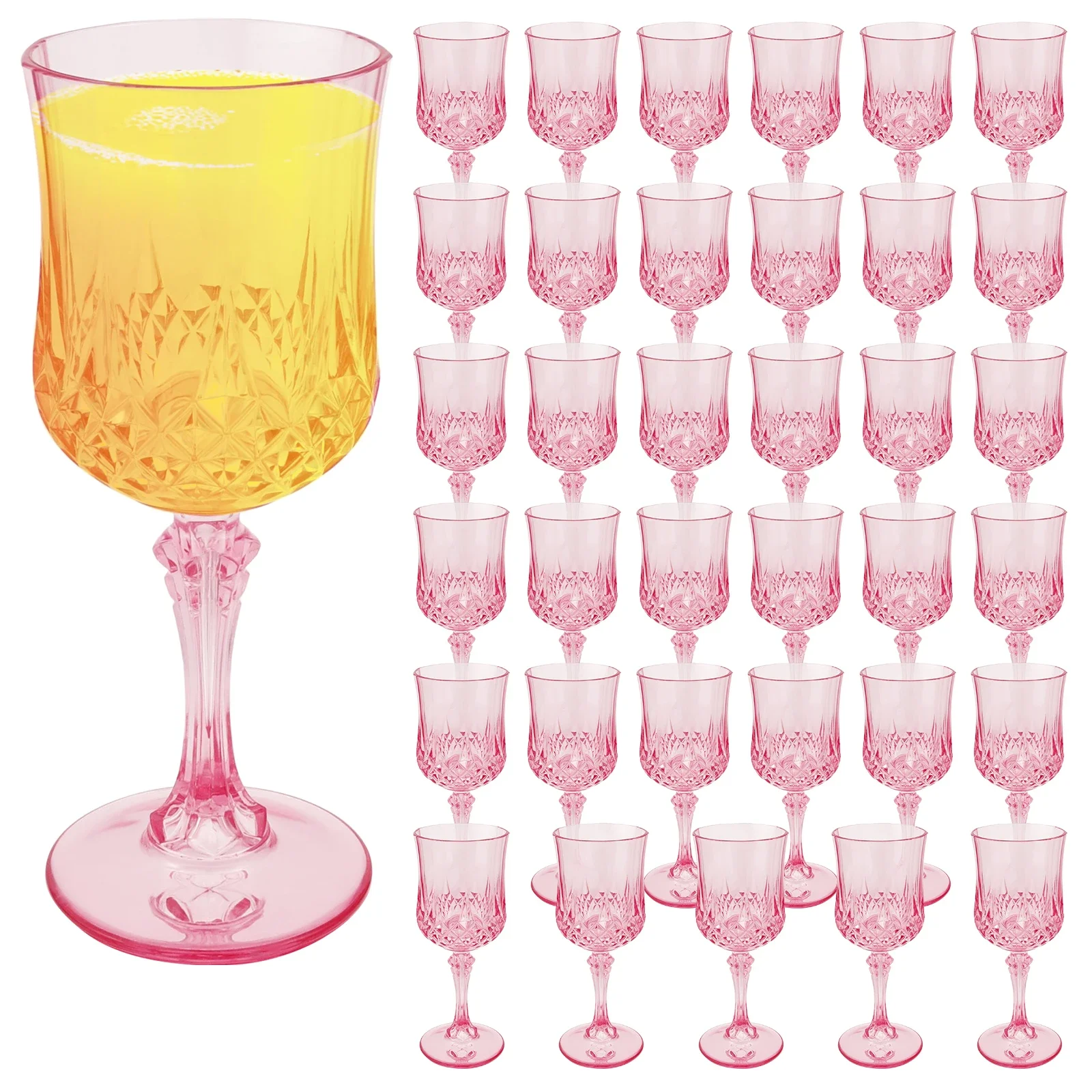 Champagne Flute Pair - 36Pcs Plastic Wine Glasses 3.09oz Transparent