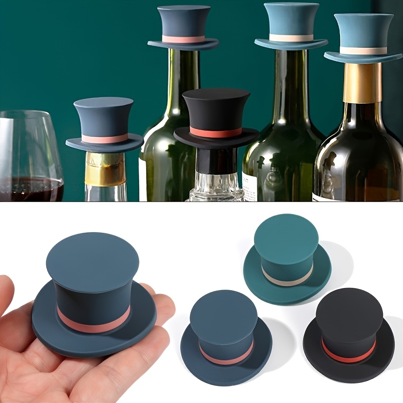 Wine Beer Hat - Top Hat Shaped Silicone Wine Bottle
