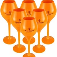 Champagne Flute Pair - 6pcs pack Champagne Flute Acrylic Yellow