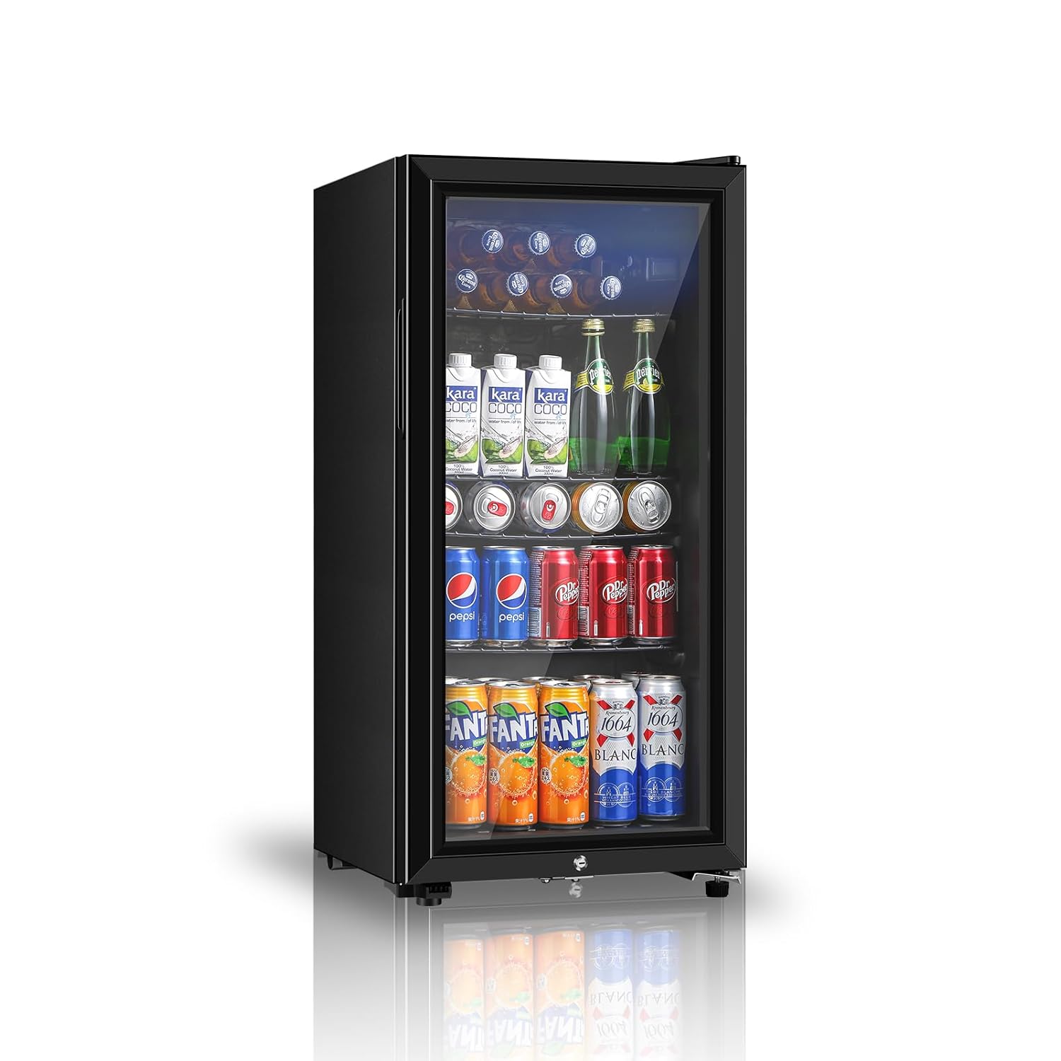 Wine Beer Mini Fridge - Beverage Refrigerator, 3.2 Cu.ft Mini Fridge