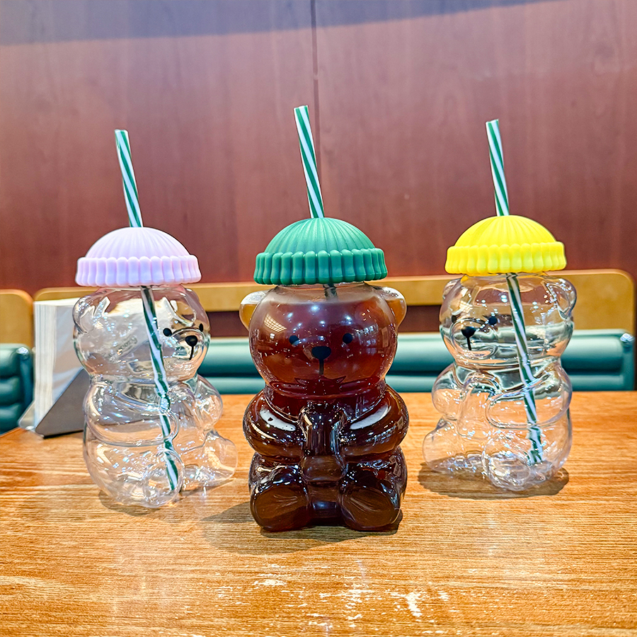Wine Beer Type - 20oz New Bear Straw Tumbler, Plastic