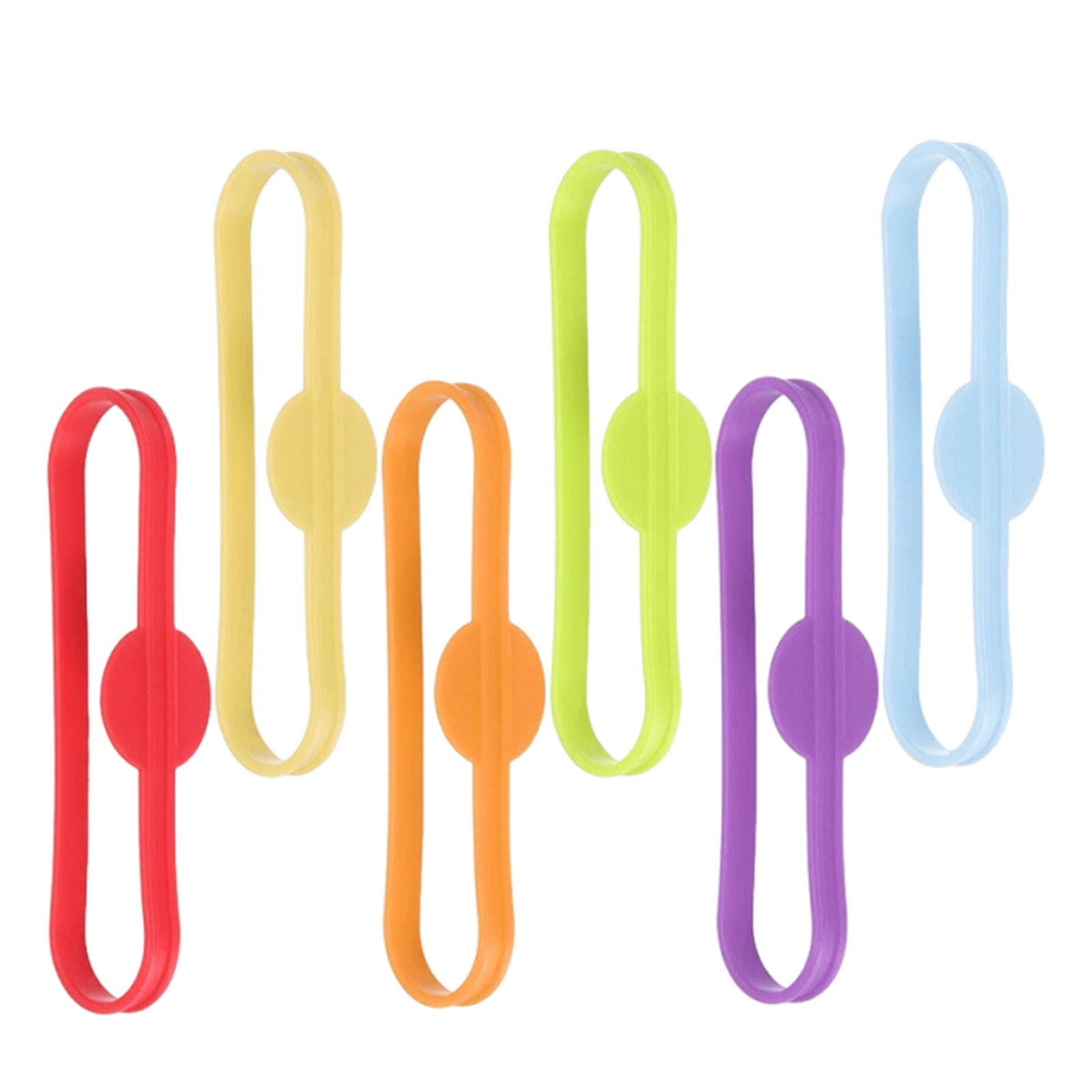 Beer And Wine Festival - 6Pcs Silicone Drink Marker Bands Flexible