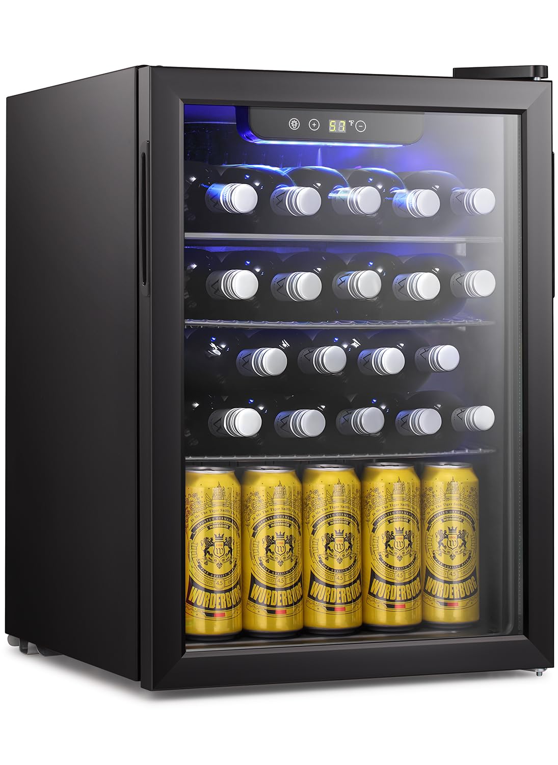 Wine Beer Mini Fridge - 16 Bottle Wine Cooler/Cabinet Beverage Refrigerator