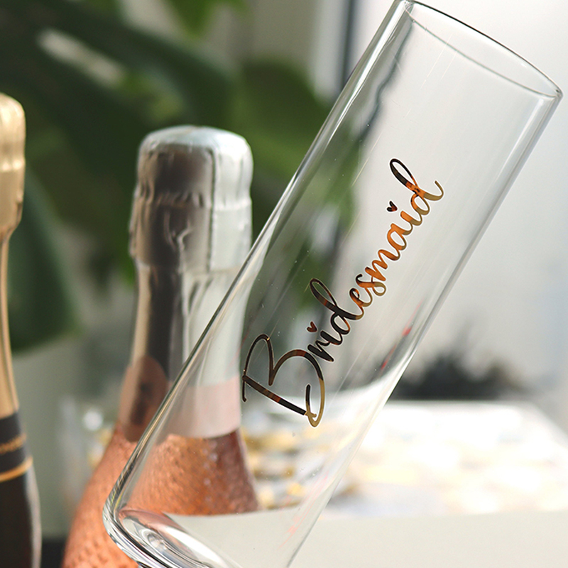 Personalized Vinyl Decal Name  - Champagne Flute Pair recension och pris