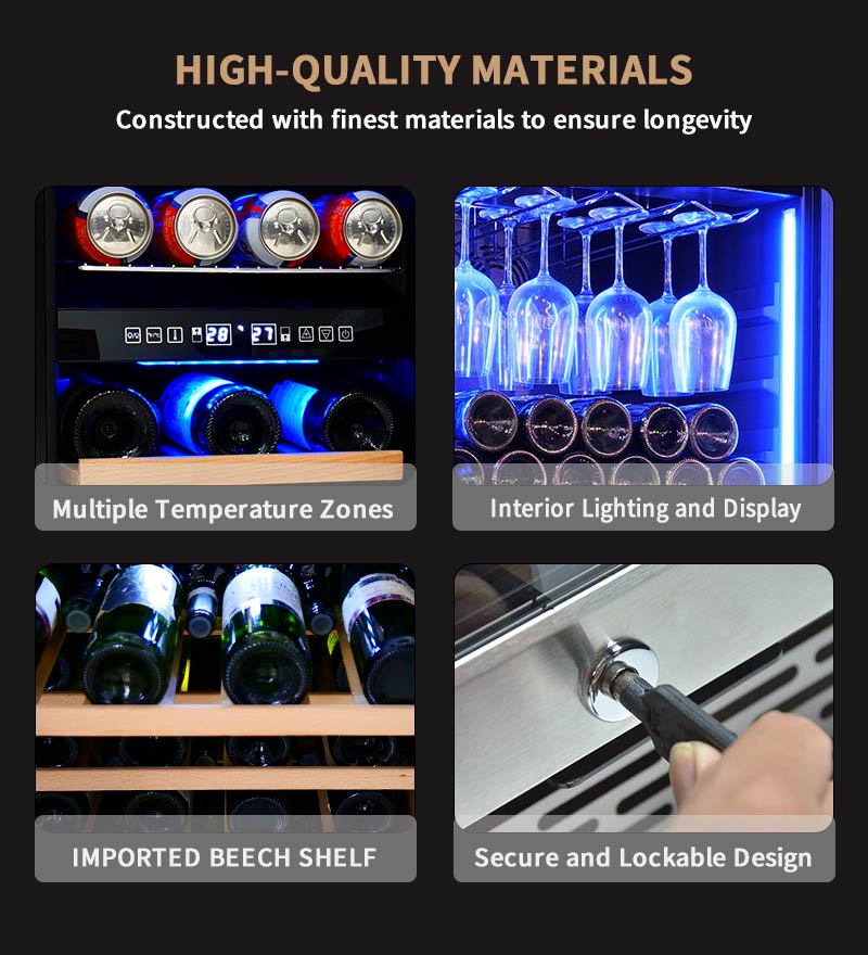 120V 66 Bottles Wine and Bever - Wine Beer Fridge Cabinet recension och pris