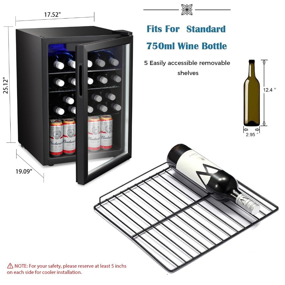 16 Bottle Wine Cooler/Cabinet  - Wine Beer Mini Fridge recension och pris
