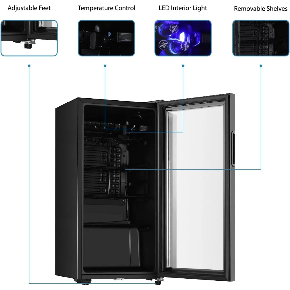 Beverage Refrigerator, 3.2 Cu. - Wine Beer Mini Fridge recension och pris