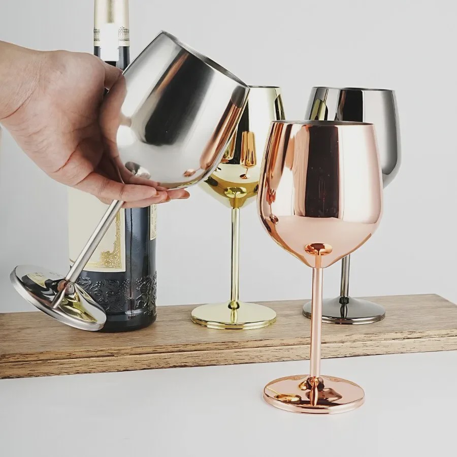 Stainless Steel Wine Glass Sha - Champagne Flute Pair recension och pris