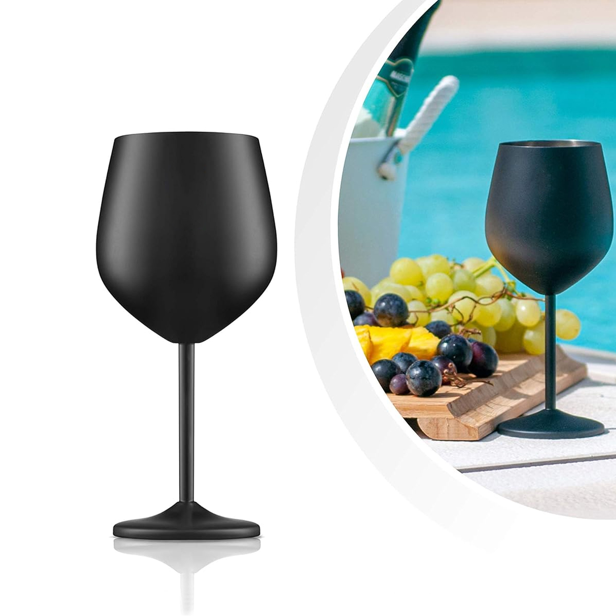 Stainless Steel Wine Glass Sha - Champagne Flute Pair recension och pris