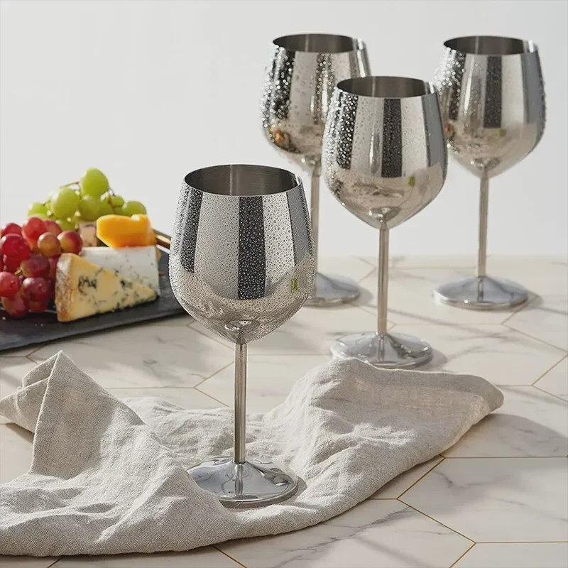 Stainless Steel Wine Glass Sha - Champagne Flute Pair recension och pris