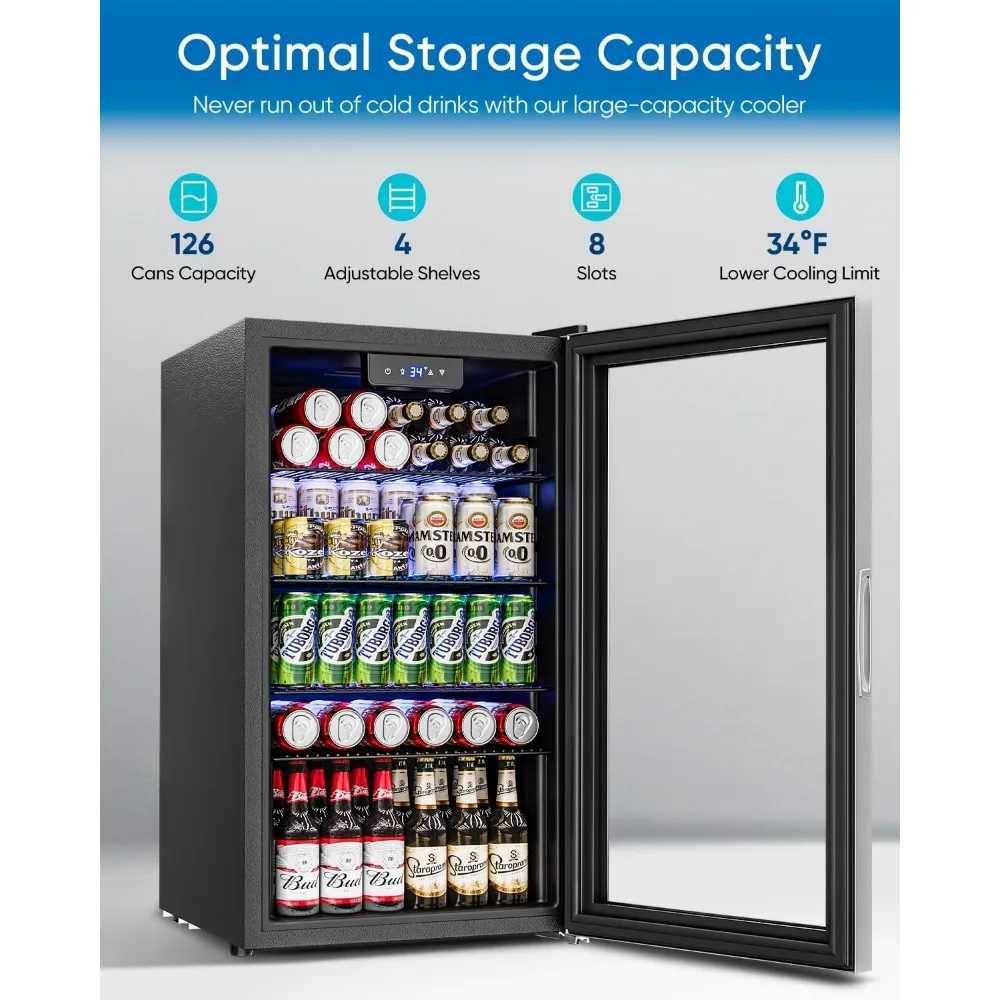 Beverage Refrigerator Cooler - - Wine Beer Mini Fridge recension och pris