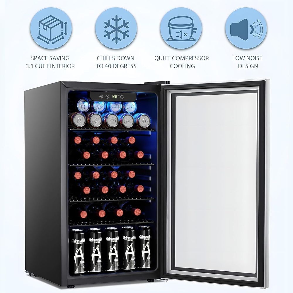 26 Bottle 130 Can Wine Cooler  - Wine Beer Mini Fridge recension och pris