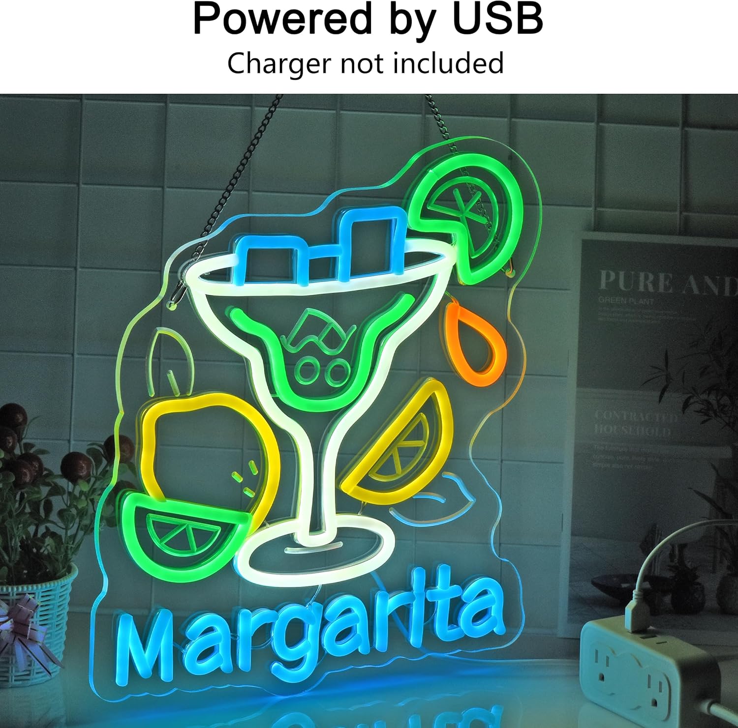 Margarita Neon Sign Wall Art D - Beer & Wine Jockey Plaza Shopping recension och pris
