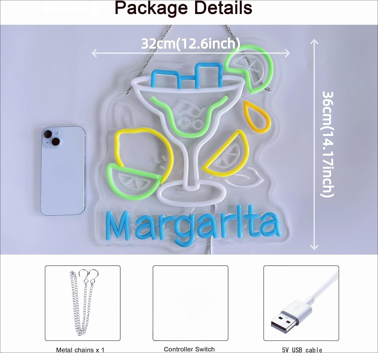 Margarita Neon Sign Wall Art D - Beer & Wine Jockey Plaza Shopping recension och pris