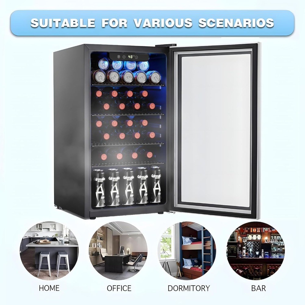 26 Bottle 130 Can Wine Cooler/ - Wine Beer Fridge Cabinet recension och pris