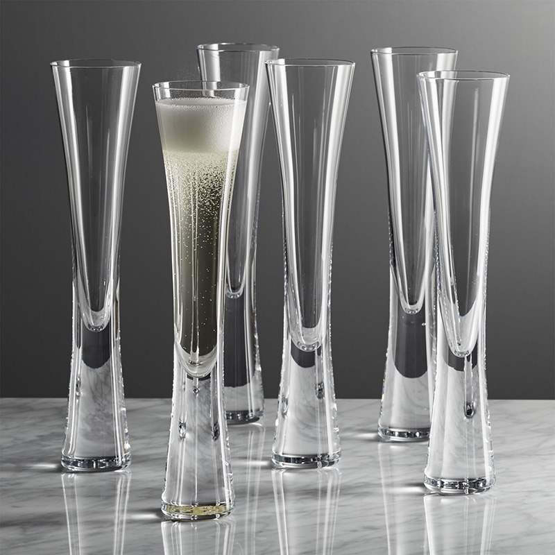 Hourglass Shape Glass Cup Tall - Champagne Flute Pair recension och pris