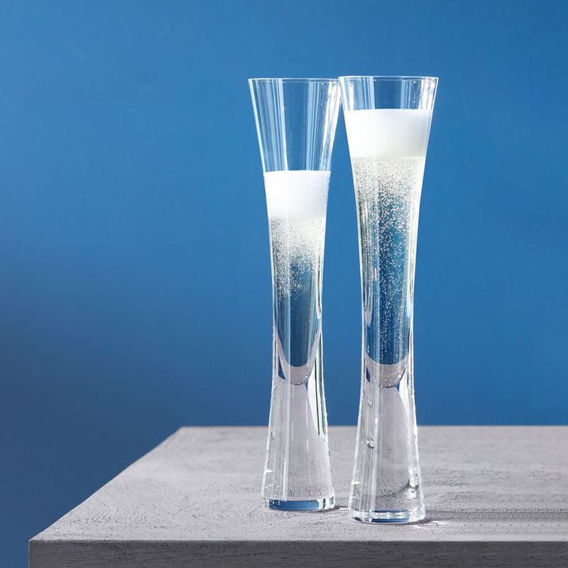 Hourglass Shape Glass Cup Tall - Champagne Flute Pair recension och pris