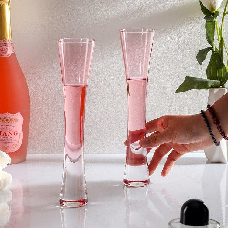 Hourglass Shape Glass Cup Tall - Champagne Flute Pair recension och pris