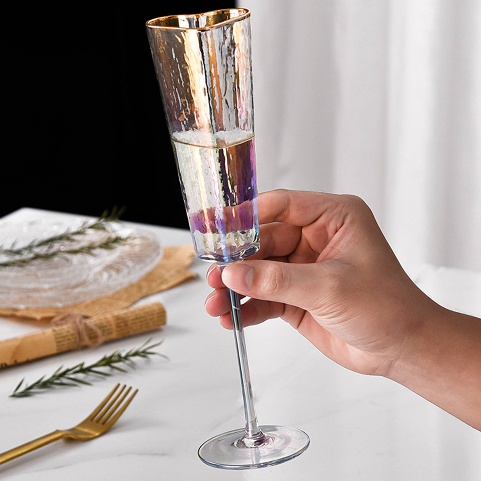 Household Stylish Wine Cups Go - Champagne Flute Pair recension och pris