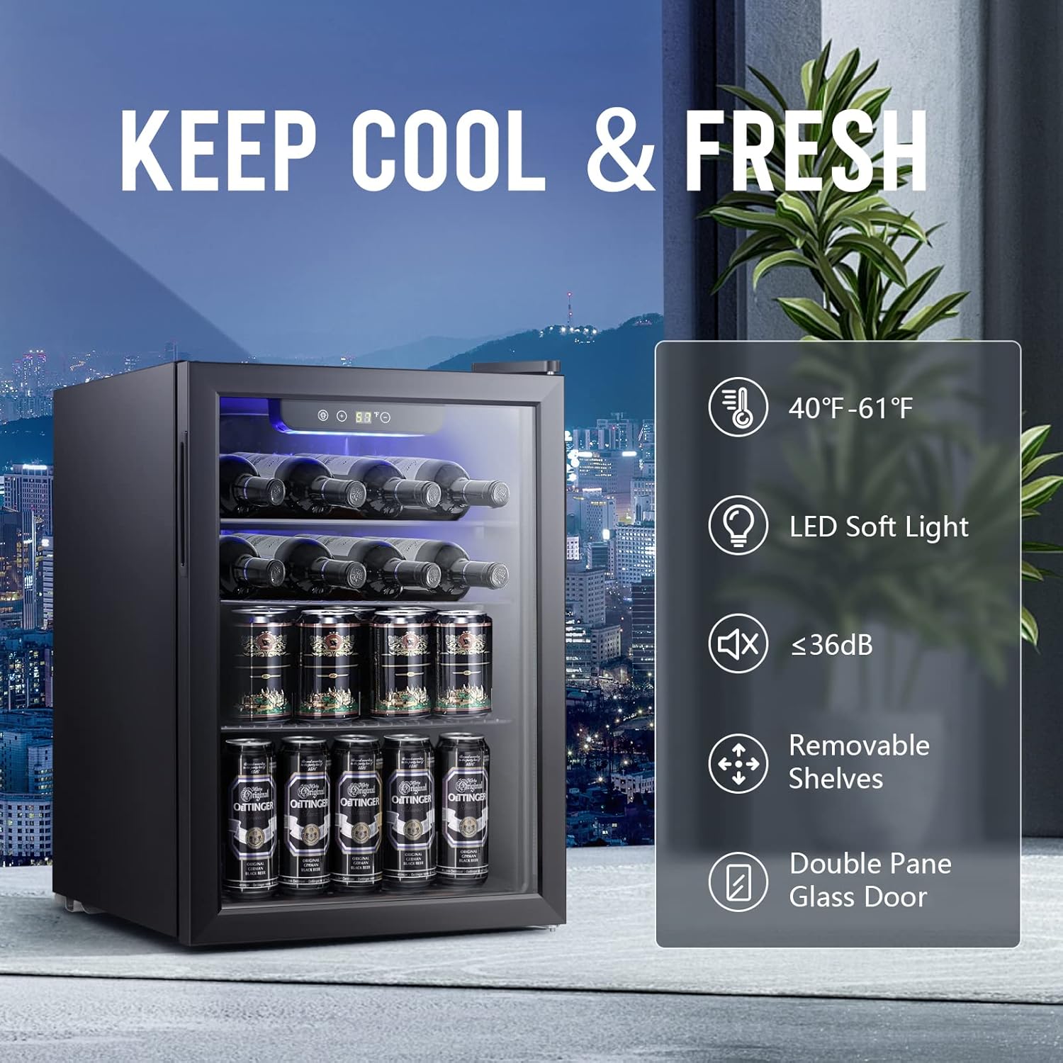 2.6cu.ft Wine Cooler/Cabinet B - Wine Beer Mini Fridge recension och pris
