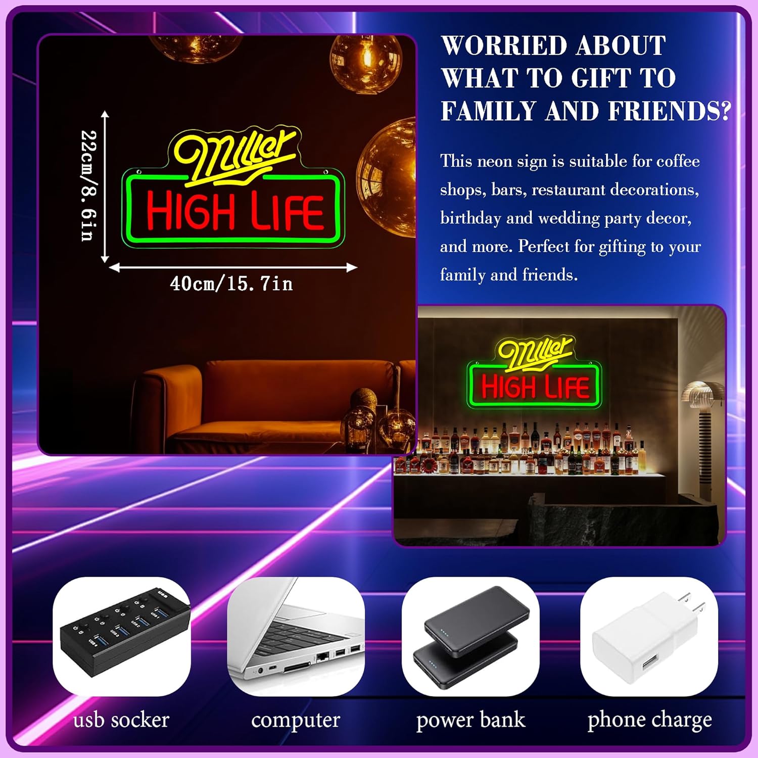 Beer Neon Sign Business Art Wa - Beer & Wine Jockey Plaza Shopping recension och pris