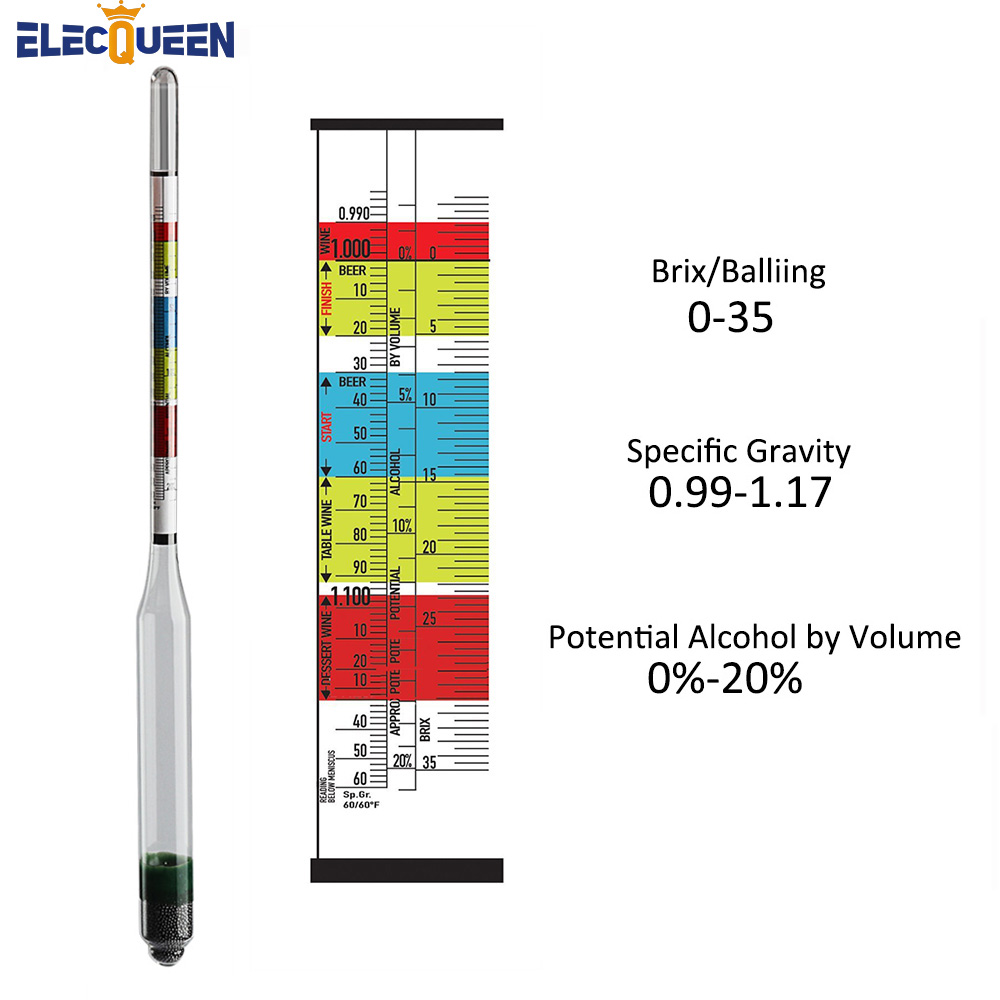 3 Scale Hydrometer For Wine Be - Wine Beer And Cider recension och pris