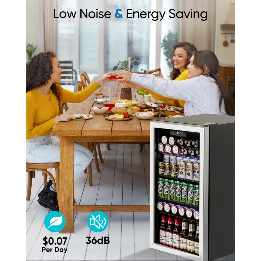 3.2 Cu.Ft Mini Fridge with Gla - Wine Beer Mini Fridge recension och pris