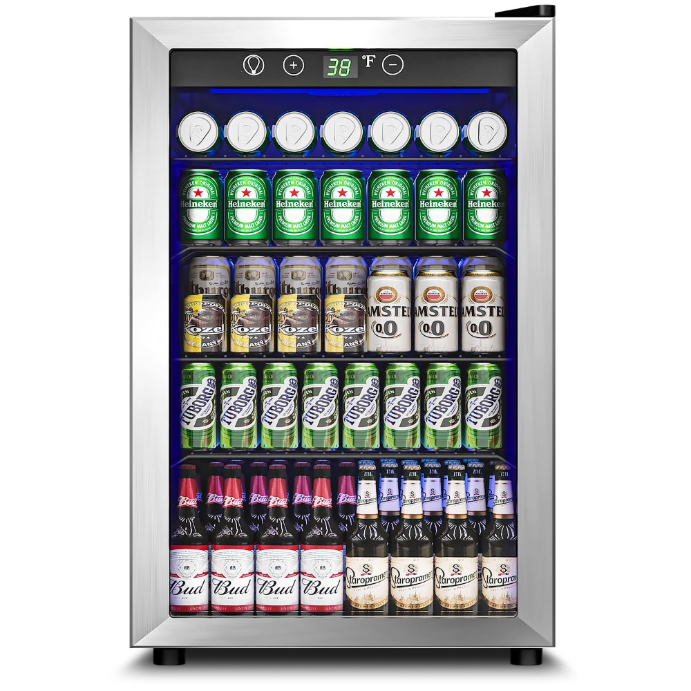 145 Can Mini Fridge Glass Door - Wine Beer Mini Fridge recension och pris