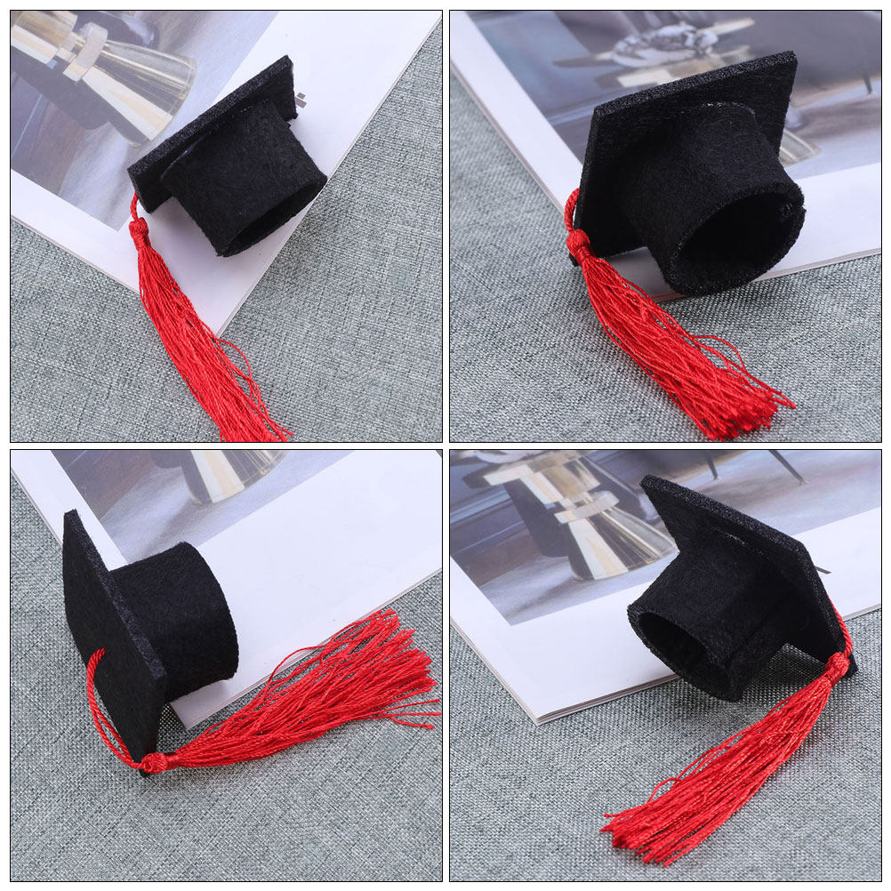 24Pcs Mini Graduation Hats wit - Wine Beer Hat recension och pris