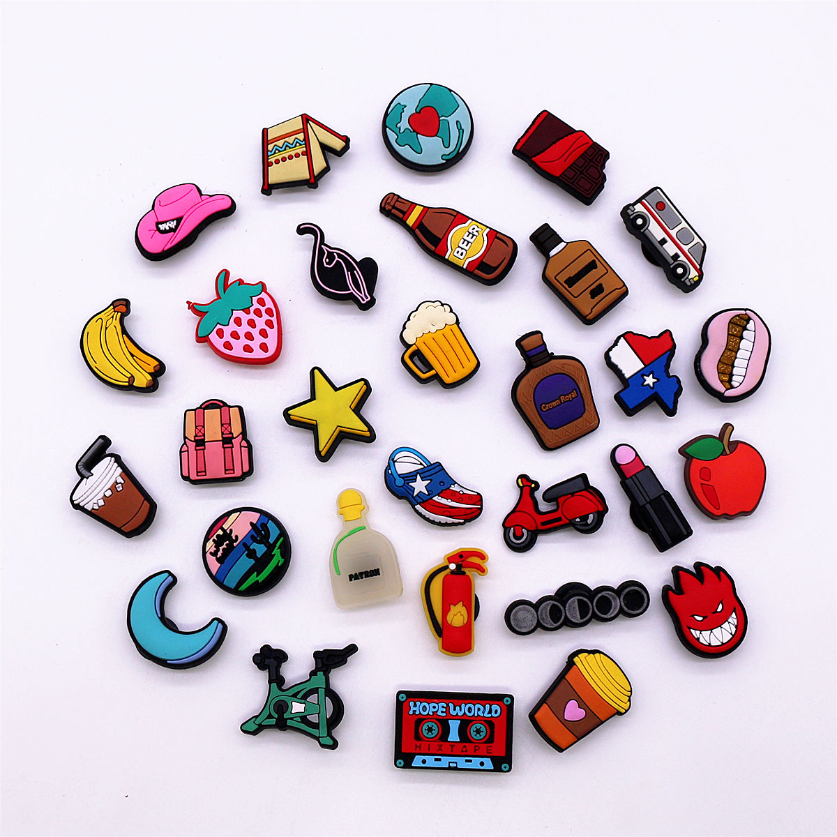 1 Pcs Novelty Shoe Charms Acce - Wine Beer Hat recension och pris