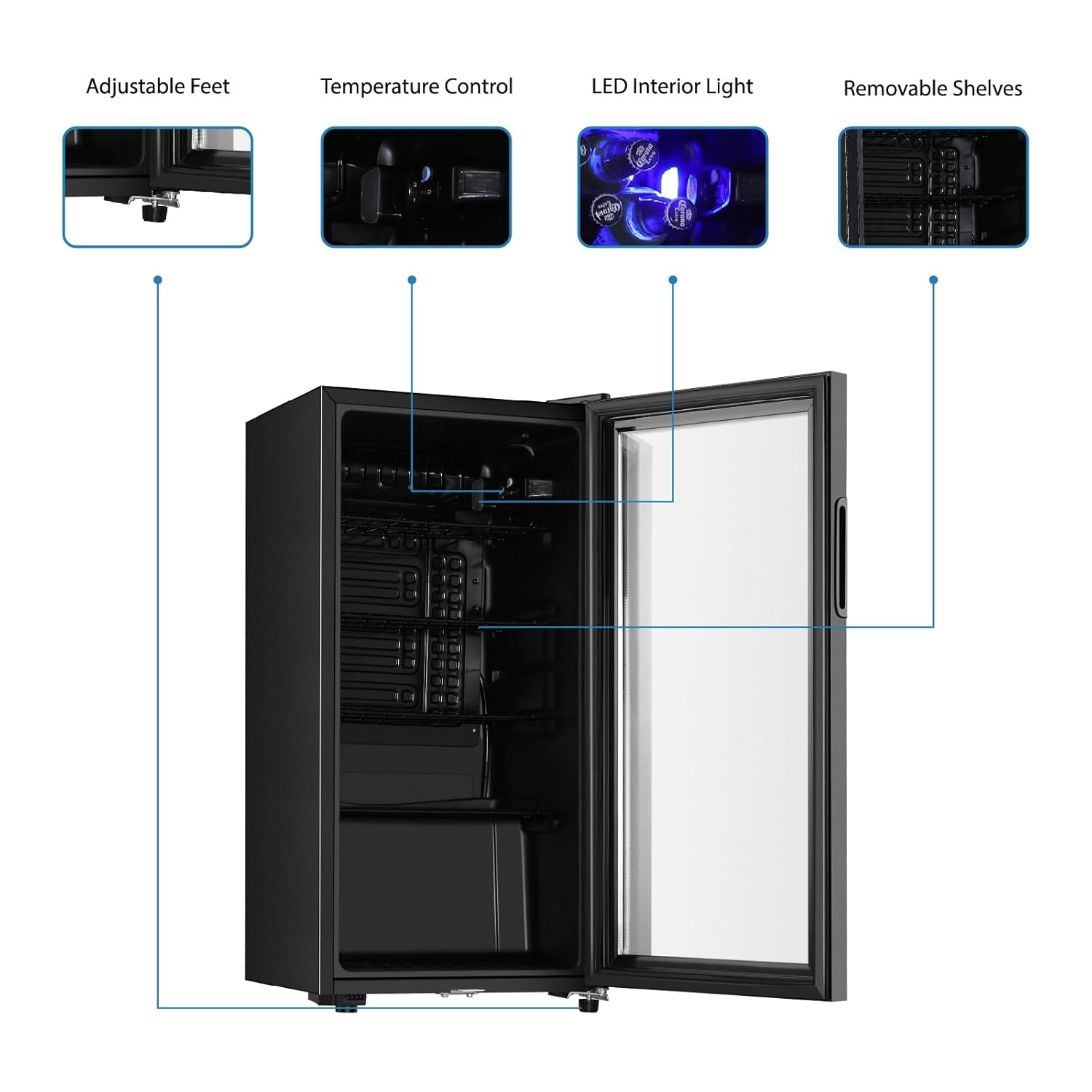 Beverage Refrigerator, 3.2 Cu. - Wine Beer Mini Fridge recension och pris