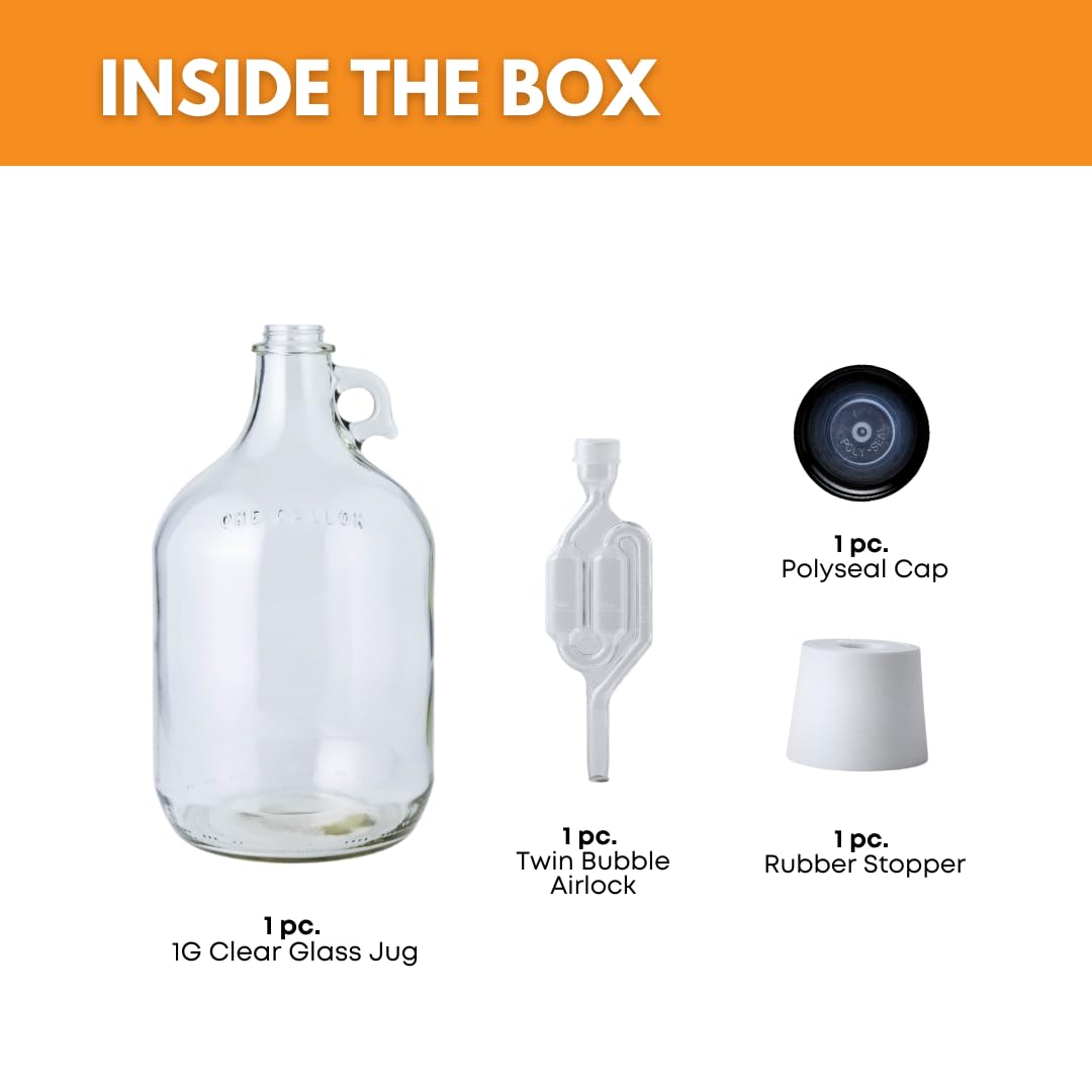 1 Gallon Glass Jug with Airloc - Wine Beer And Cider recension och pris