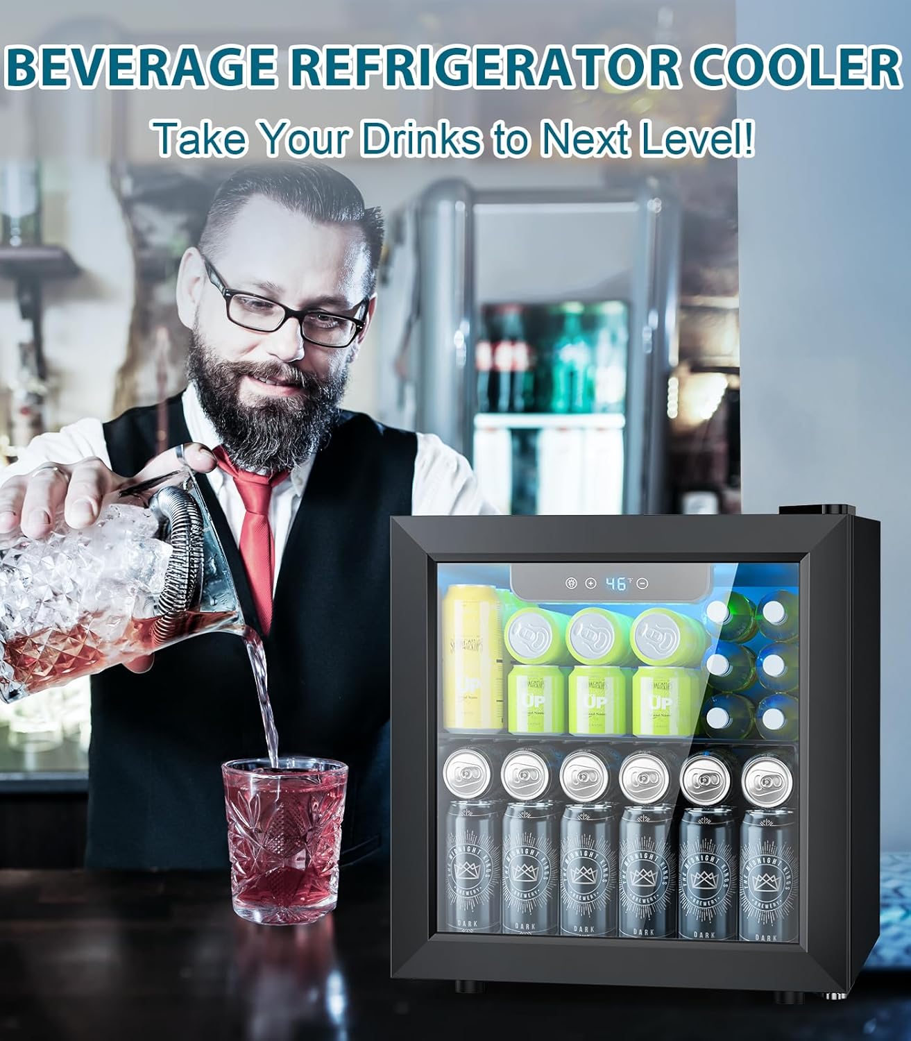 50 Cans Beverage Refrigerator  - Wine Beer Mini Fridge recension och pris