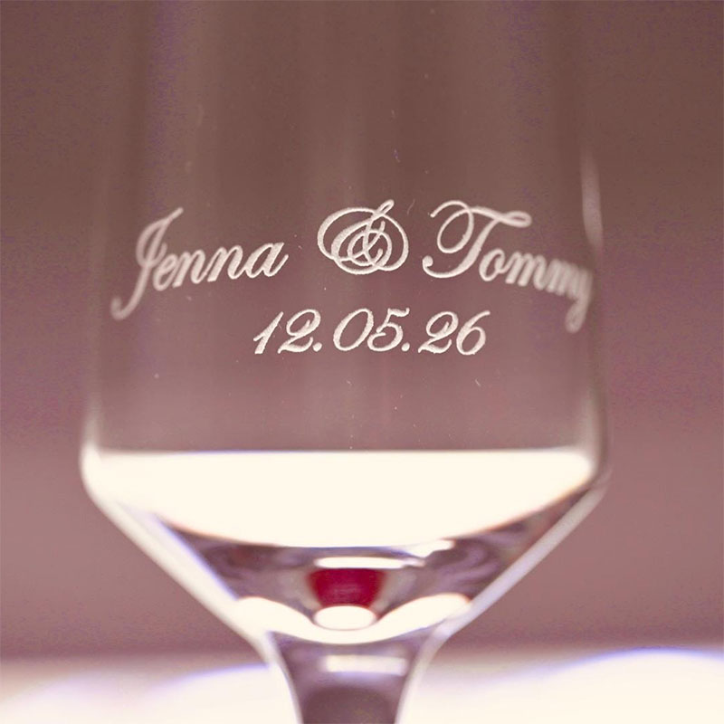 Personalized Champagne Glass V - Champagne Flute Pair recension och pris