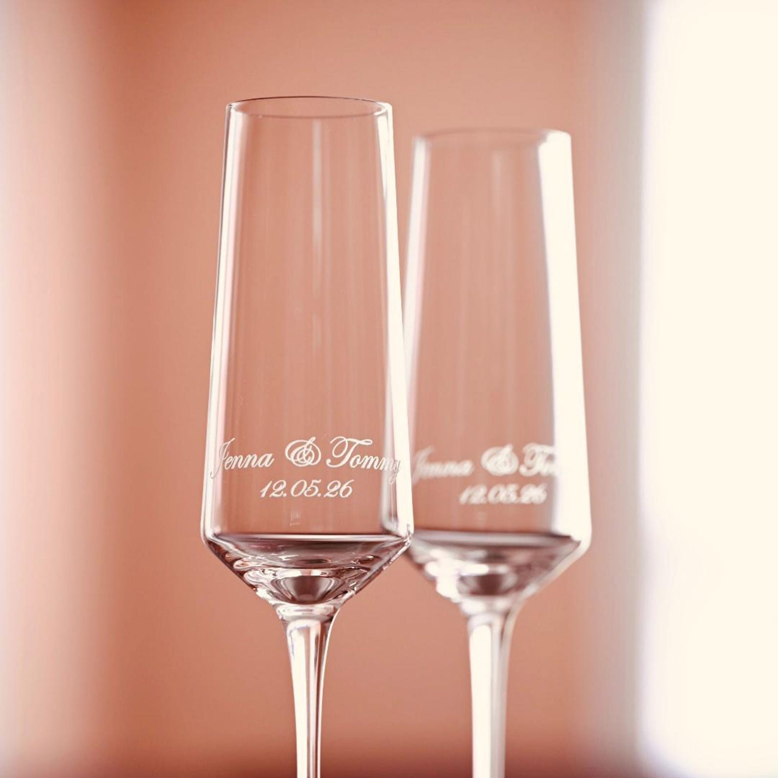 Personalized Champagne Glass V - Champagne Flute Pair recension och pris