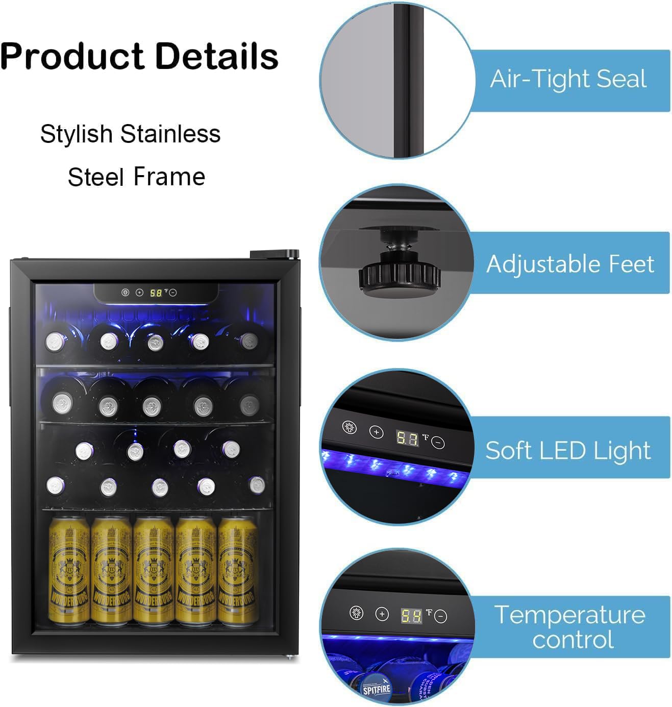 16 Bottle Wine Cooler/Cabinet  - Wine Beer Mini Fridge recension och pris