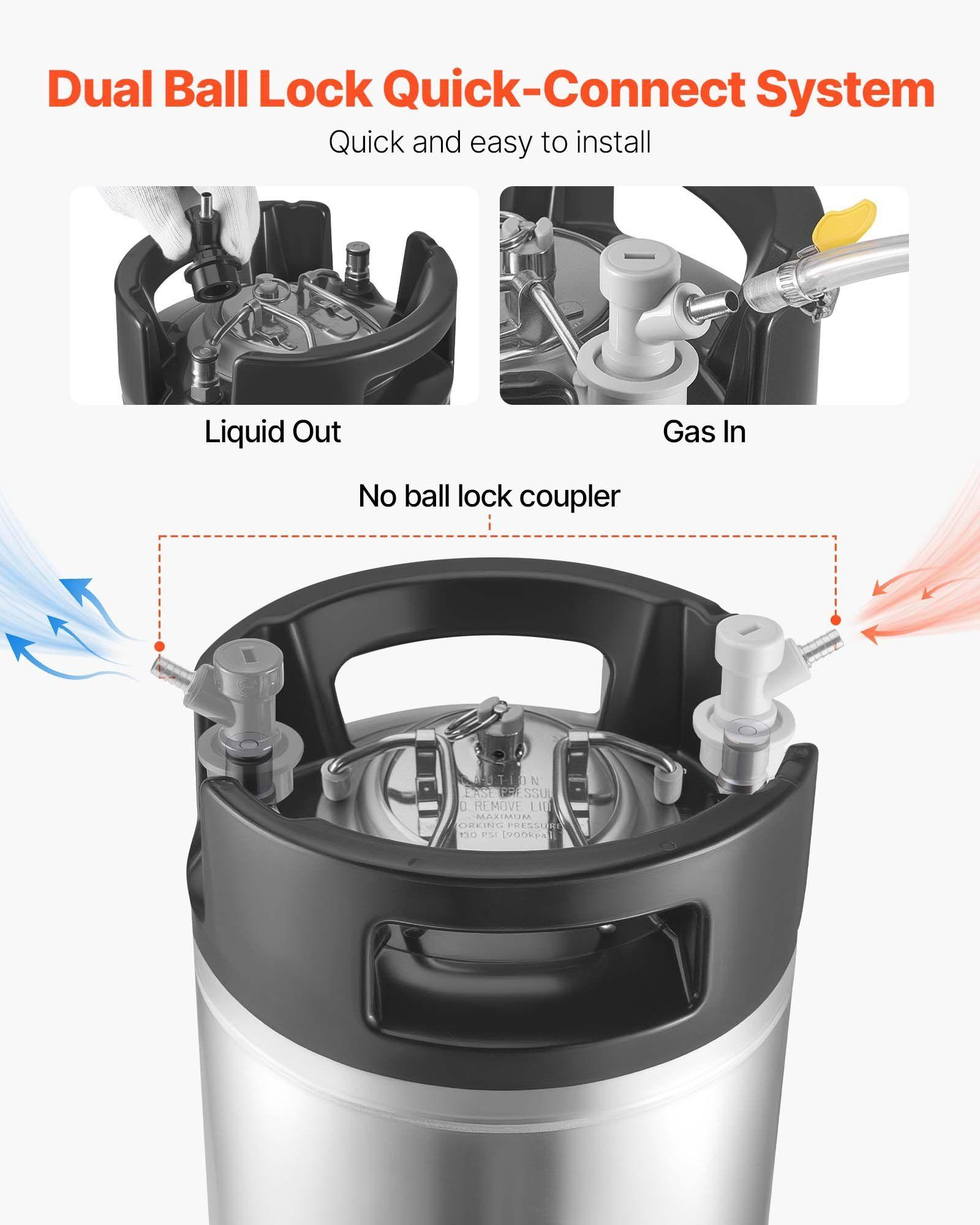 SUS304 5gal/19L Corny Keg 2-Pa - Wine Beer And Cider recension och pris