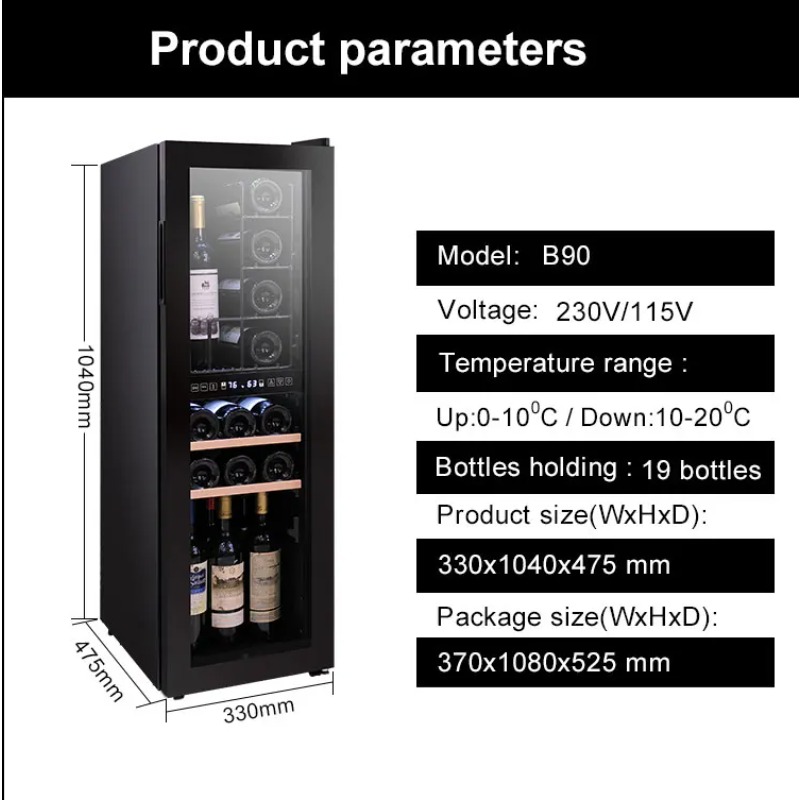 Supermarket Glass Chiller Mini - Wine Beer Mini Fridge recension och pris